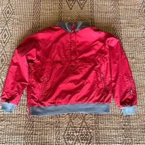 Red and Gray Pullover Jacket